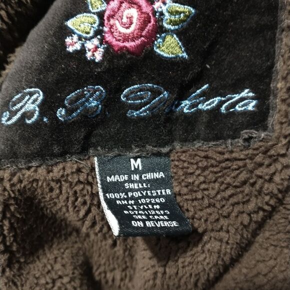 B.B. Dakota soft sleeveless hooded full zip vest small * - Picture 3 of 3